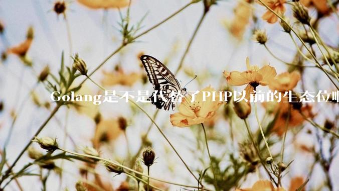 Golang是不是代替了PHP以前的生态位啊？